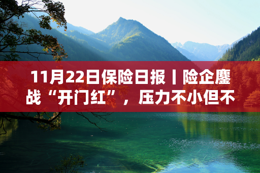 11月22日保险日报丨险企鏖战“开门红”，压力不小但不能不“战”！9家银行系险企前三季度实现净利润超168亿