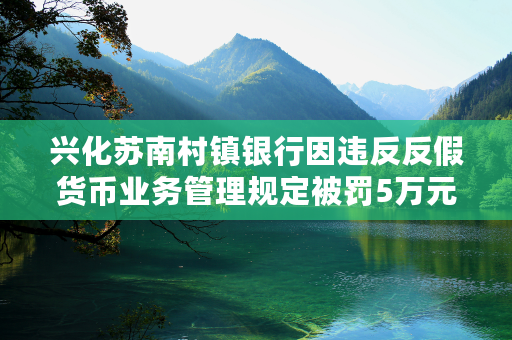 兴化苏南村镇银行因违反反假货币业务管理规定被罚5万元