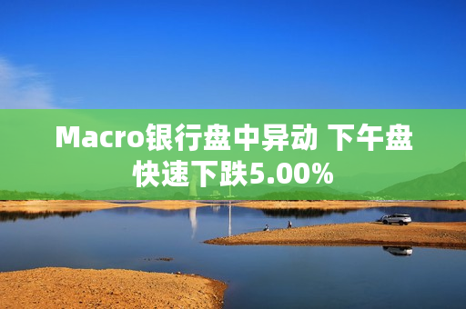 Macro银行盘中异动 下午盘快速下跌5.00%