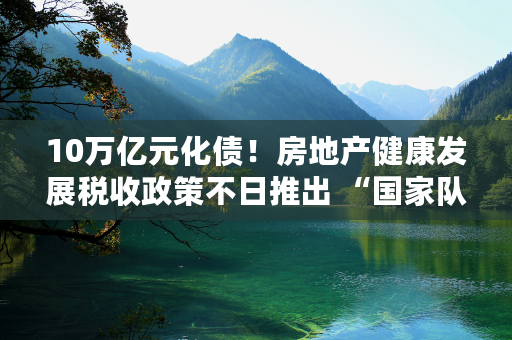 10万亿元化债！房地产健康发展税收政策不日推出 “国家队”下场收房提速