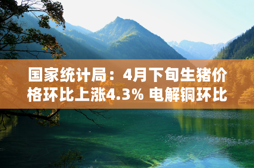 国家统计局：4月下旬生猪价格环比上涨4.3% 电解铜环比下降2.4%