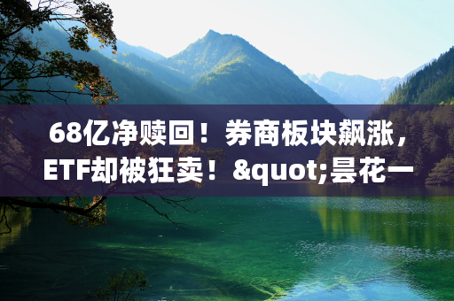 68亿净赎回！券商板块飙涨，ETF却被狂卖！"昙花一现"还是真的"牛市旗手"