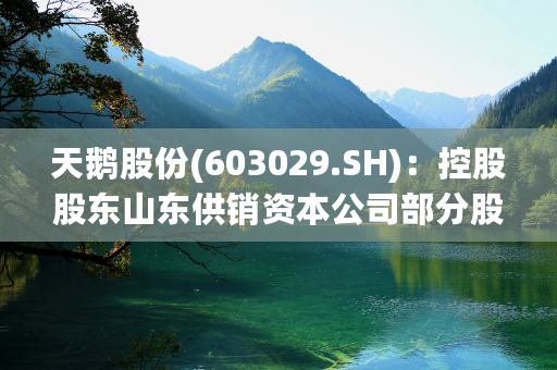 天鹅股份(603029.SH)：控股股东山东供销资本公司部分股份解除质押