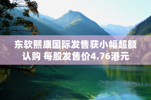 东软熙康国际发售获小幅超额认购 每股发售价4.76港元