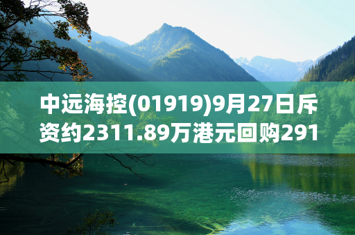 中远海控(01919)9月27日斥资约2311.89万港元回购291万股H股