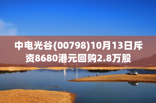 中电光谷(00798)10月13日斥资8680港元回购2.8万股