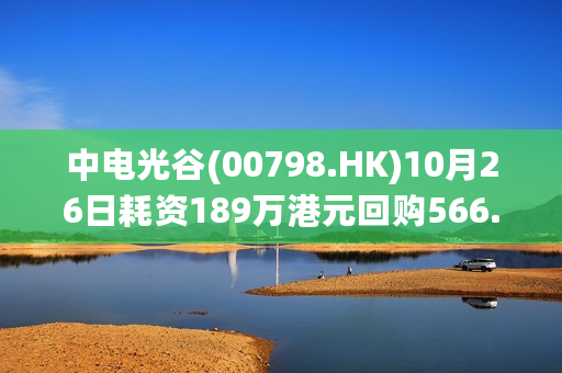 中电光谷(00798.HK)10月26日耗资189万港元回购566.4万股