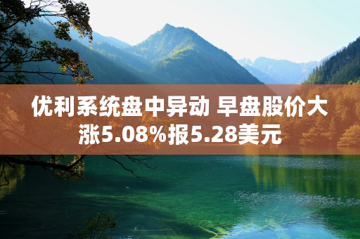 优利系统盘中异动 早盘股价大涨5.08%报5.28美元