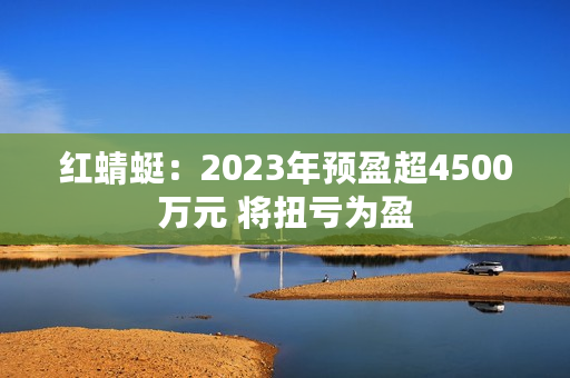 红蜻蜓：2023年预盈超4500万元 将扭亏为盈