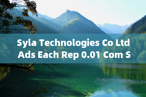 Syla Technologies Co Ltd Ads Each Rep 0.01 Com Shs盘中异动 早盘快速上涨6.51%报3.60美元