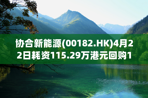 协合新能源(00182.HK)4月22日耗资115.29万港元回购189万股