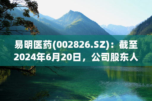 易明医药(002826.SZ)：截至2024年6月20日，公司股东人数为18938人