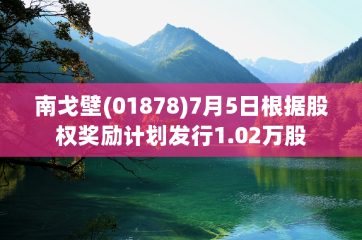 南戈壁(01878)7月5日根据股权奖励计划发行1.02万股