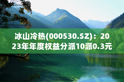 冰山冷热(000530.SZ)：2023年年度权益分派10派0.3元