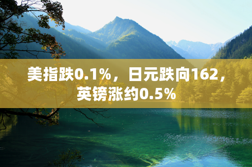 美指跌0.1%，日元跌向162，英镑涨约0.5%