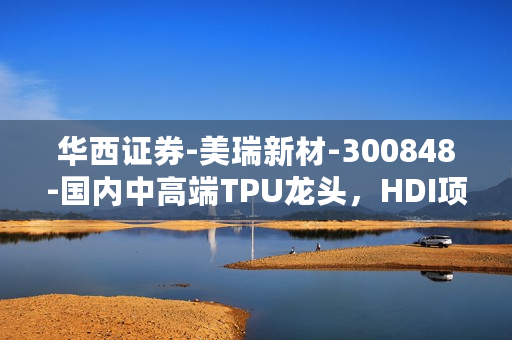 华西证券-美瑞新材-300848-国内中高端TPU龙头，HDI项目加速公司成长-230515