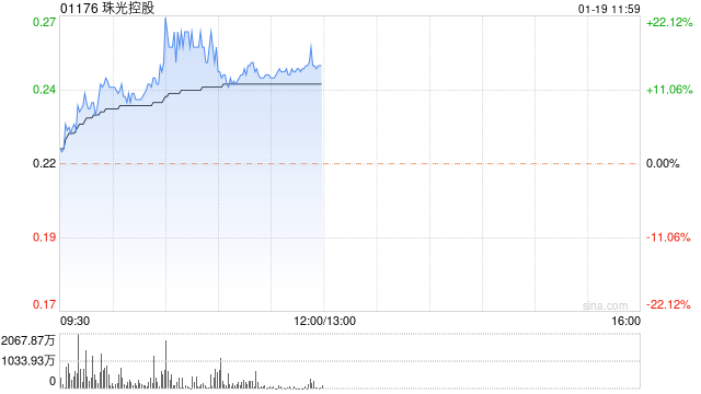 珠光控股早盘涨幅持续扩大 股价大涨逾20%